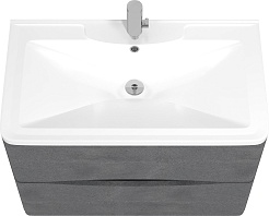 Водолей Мебель для ванной Adel 80 подвесная серый камень – фотография-4